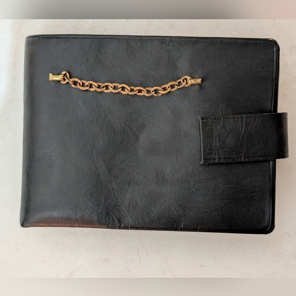 Buxton Black Convertible Wallet with Gold Detail